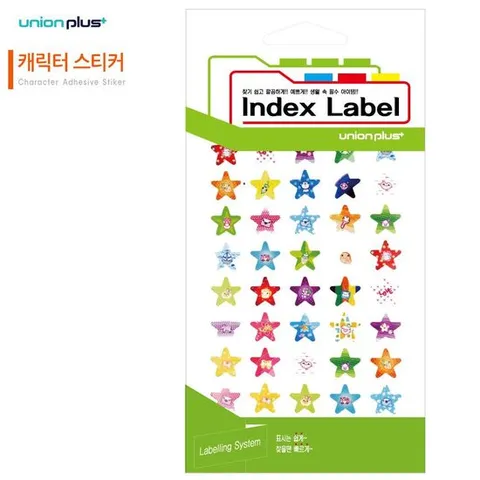 유니온 스티커 캐릭터 (별) (14mm) (9매입)