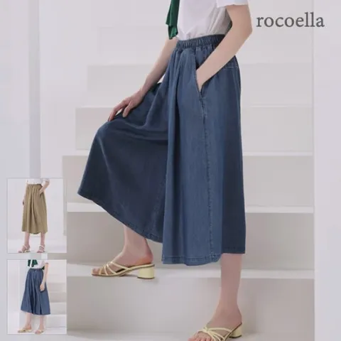 로코엘라 메리엘 텐셀 플레어핏 여성 큐롯 팬츠