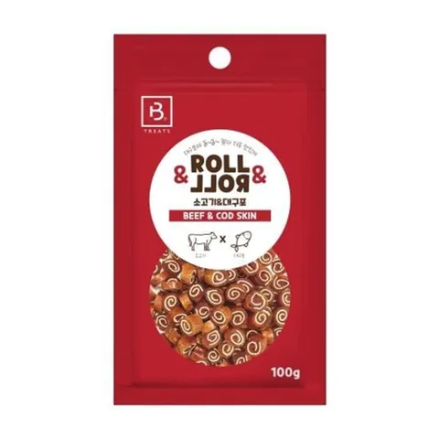 육포 (2개)롤롤대구포(소고기)100g