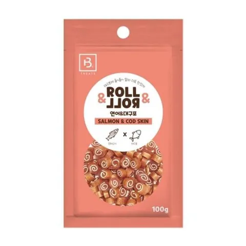 (2개)롤롤대구포(연어)100g 개껌