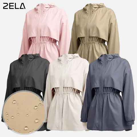 [GS단독] 에어팝 여성 후드 바람막이 롱자켓(W6SJ04)