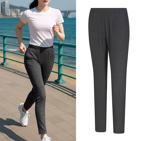 [콜핑공식]여성 여름 파워스트레치 투톤 멜란지 슬림핏 등산 바지