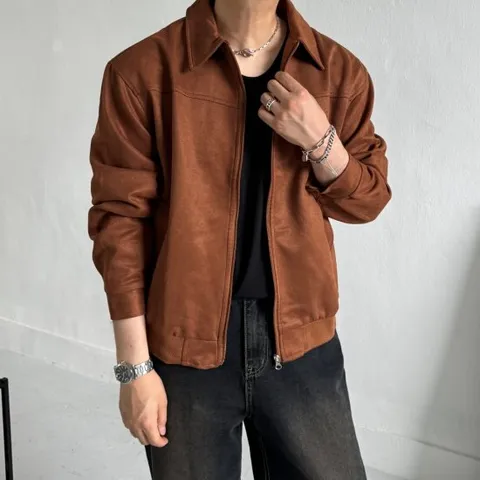 남자스웨이드자켓 남성크롭자켓 남성오버핏재킷