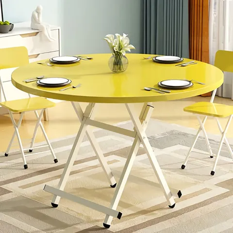 [SALE] 인테리어 감성 접이식 원형 테이블 (옐로우)