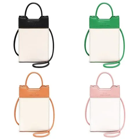 비비드한 컬러 폰크로스백 여성 미니멀한 소지품백