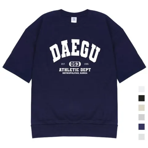 [폴앤폴]대구 오버핏 반팔 맨투맨 남여공용 6컬러