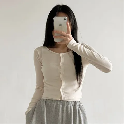 러블리감성 / 봄 여름 나시티 유넥 가디건 세트