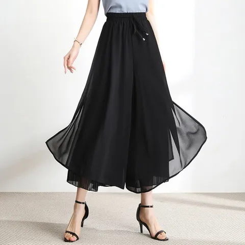 [랄라모션] (44~99)드레이프 쉬폰 와이드 치마바지(llm0628)