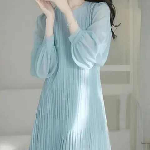 [아리엘스타일]미스티블루톤 에어리쉬폰룩 클리로맨틱 리노앙원피스