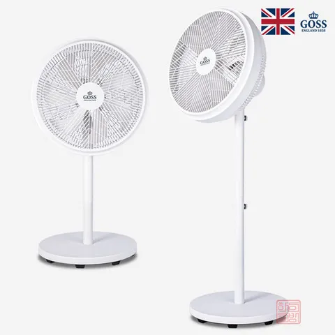 고스 14인치 (35CM) 좌석용 스탠드 겸용 선풍기 강력한 풍량 7엽날개 상하 각도조절 좌우회전