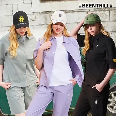 빈트릴 여성 우븐 셔켓 셋업3종