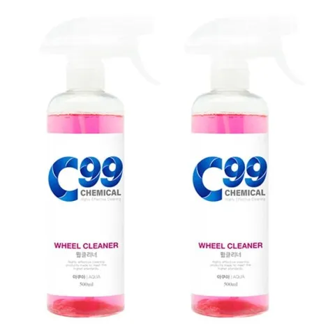 [무배+특가] C99 휠클리너 세정제 500ml 자동차 휠청소 분진 타이어 갈변 제거 2개