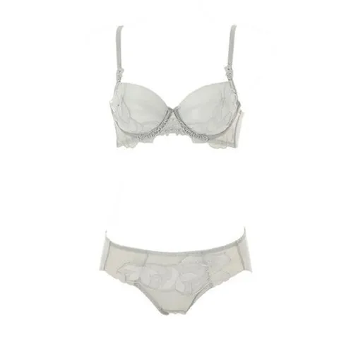 [ 현대백화점 ][비너스] 여성 쉬폰 패치 모티브 보타닉 엣지 포인트 E컵브라+팬티세트 [OBR5935E OPT5935H]