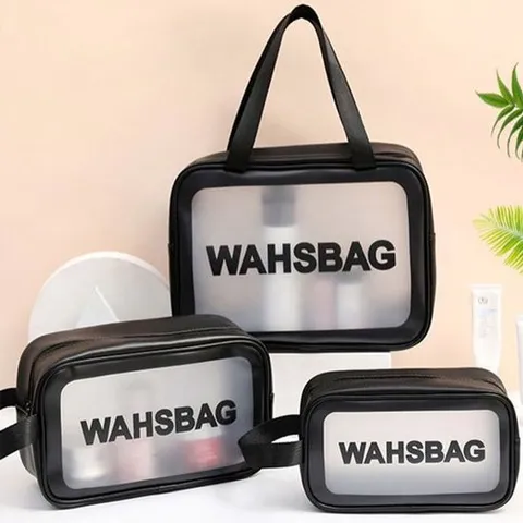 빠띠라인 반투명 PVC 방수 다용도 여행용가방 3종세트