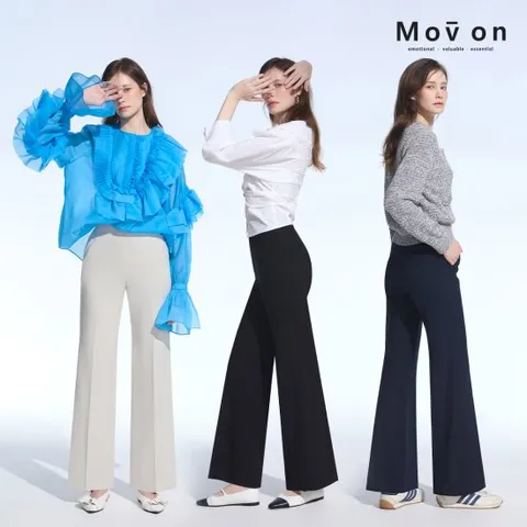 [모브온] 봄 슬림와이드 팬츠 3종 SET