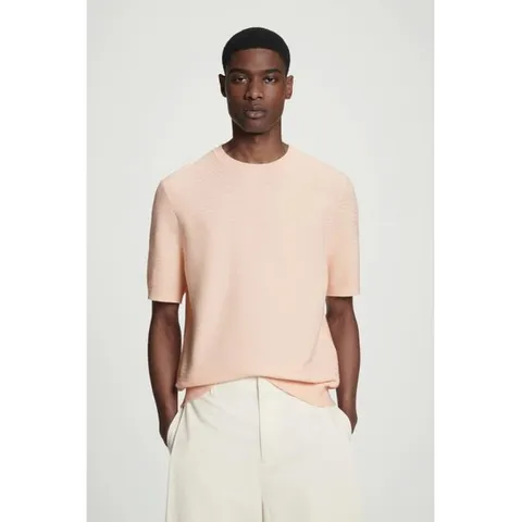 재팬 텍스쳐드 니트 코튼 티셔츠