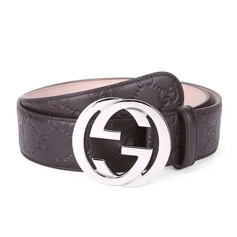 GUCCI구찌 인터로킹 G 버클 시그니처 벨트 411924 CWC1N 2040 브라운