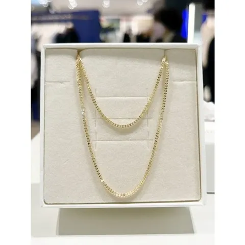 [ 현대백화점 ]미니골드 18k 볼각 체인 목걸이 팔찌 세트 NFES4001 BFES4001