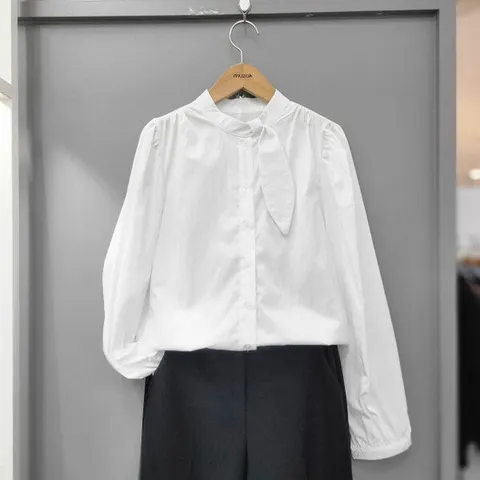 [무자크]미니스카프 흰블라우스 P2BL16