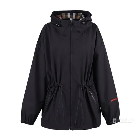 버버리 로고 벌리 바람막이 후드 집업 자켓 블랙 80842581