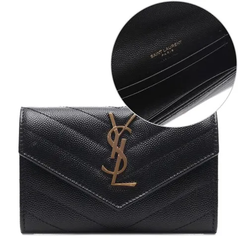 [생로랑] 25SS 여성 모노그램 마틀라세 엔벨로프 반지갑 (414404 BOW01 1000 25S)