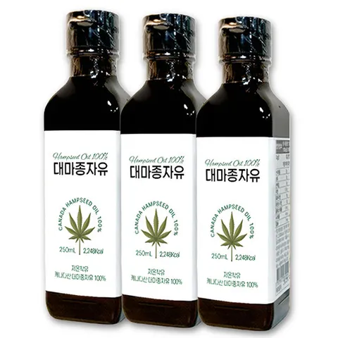 The큰나무 캐나다 대마종자유 저온압착 250ml x 3병