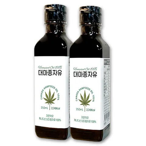 The큰나무 캐나다 대마종자유 저온압착 250ml x 2병