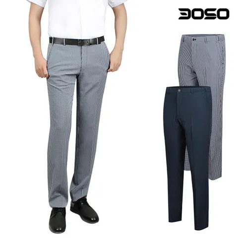 [삼공오공]비즈니스캐주얼 남성 여름 잔체크 엠보 스판 남자 정