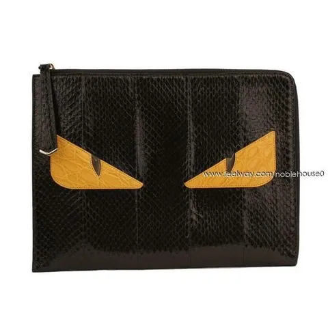 (명품) 펜디 16 FW 블랙&머스터드 리얼파이톤 몬스