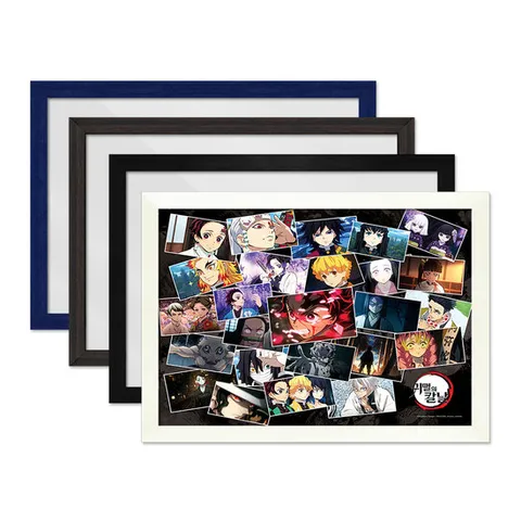 귀멸의 칼날 히스토리 퍼즐 800P+슬림우드 액자 세트