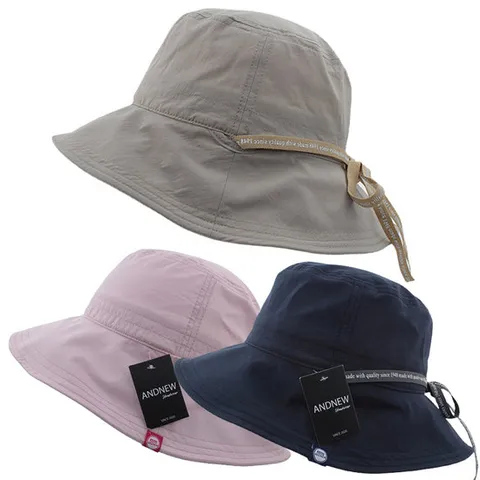 경량 와이어챙 레터링끈 벙거지 엄마 중년 여성 여름모자 버킷햇/AN-B04