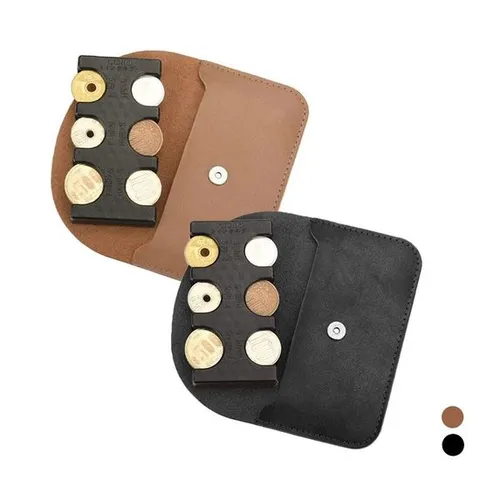 일본 가죽파우치 + 동전지갑 엔화