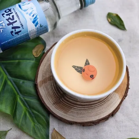 제주 한라봉 도자기잔 예쁜 소주잔 술잔 막걸리잔 도기잔 도자기잔 제주기념품 제주도선물 술잔 막걸리잔