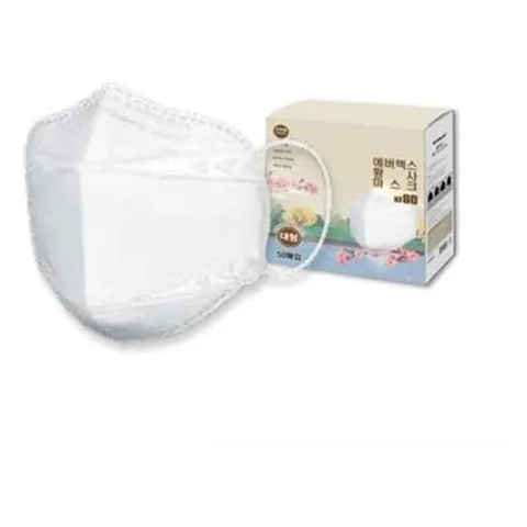 에버렉스 마스크 접이식 KF 80 중 화이트 50EA 소모품