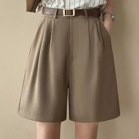 여성 세미 정장 스타일 캐주얼 5부 반바지 팬츠 코디