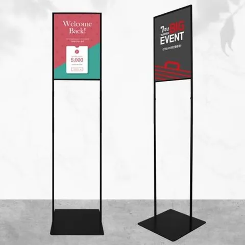 양면 삽입형 스탠드(DDS-1A3) Black 안내표지판 스탠드표지판 스탠드안내판 스탠드거치대 안내거치대 표지