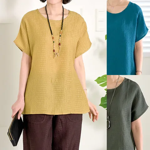 [엄마옷 로즈맘] 영모가오리서커인견블라우스