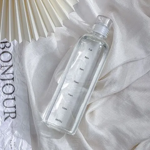 내열 유리 시간 눈금 보틀 물병 2P 세트 500ml 스포츠물병 사무실물병 마이보틀 헬스물병 휴대용물병