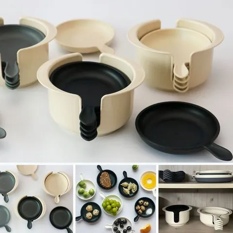 티본 앞접시정리대1p 소+손잡이원형접시5p 캠핑 접시 미니접시 미니손잡이접시 접시정리대 접시보관 캠핑접