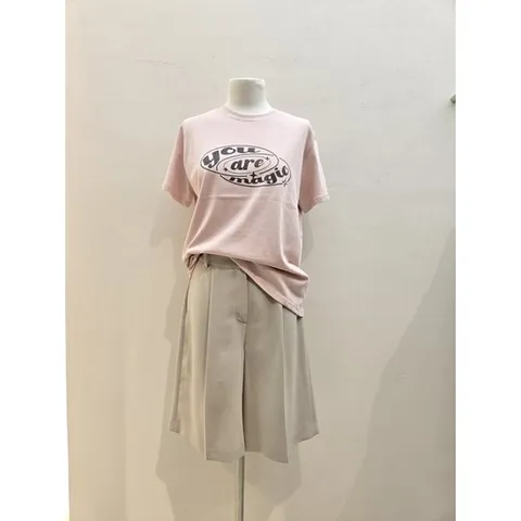 [ 롯데백화점 ]숲  (SB3ST35) 레터링 라운드 반팔 티셔츠