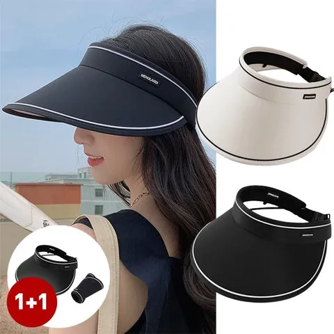 엔비 [2개세트] 와이드 썬캡  햇빛 자외선 차단 왕골 비치