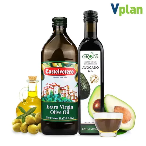브이플랜 엑스트라버진 냉압착 올리브오일 올리브유 1L+아보카도오일 아보카도유 500ml