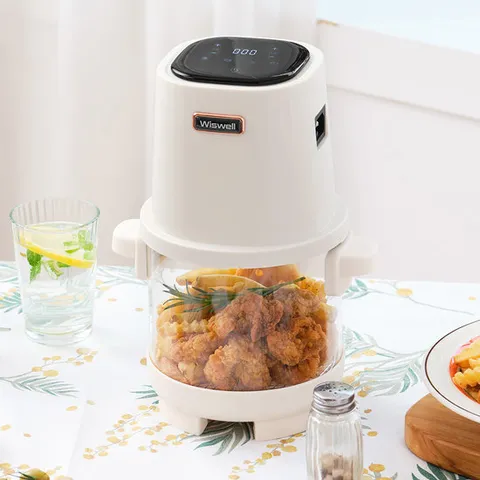 위즈웰 글로시 소형 유리글라스 에어프라이어 WTA8180 G