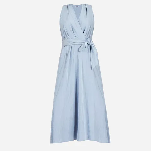 홀터 W라인 크로스 리본 원피스