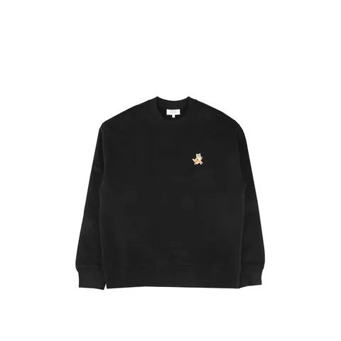 25SS 메종키츠네 MM00313KM0321 P199 스피디 폭스 패치 콤포트 맨투맨 블랙