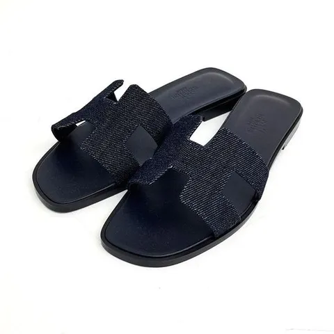 [구구스]중고명품 에르메스 데님 오란 슬리퍼 220 (NO 3828311)