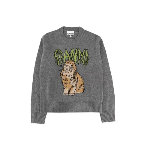 25SS 가니 K2502 523 그래픽 버니 울 니트 그레이