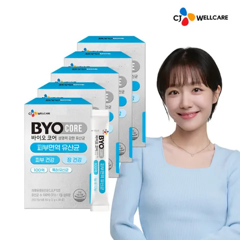 [CJ공식] 바이오코어 피부면역유산균 30포 5박스
