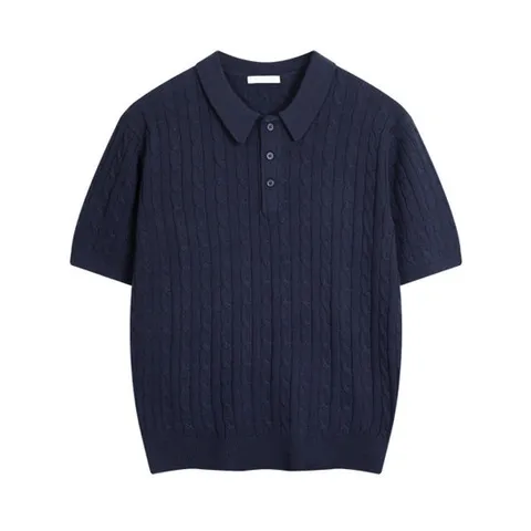 [해리슨][해리슨] 케이블 카라넥 반팔니트 WBTM509 WSPF1496