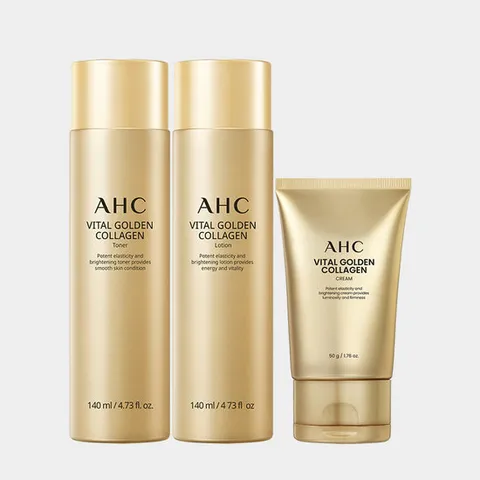 AHC 바이탈 골든콜라겐 기초 3종세트 (토너+로션+크림)+(증정)디럭스키트